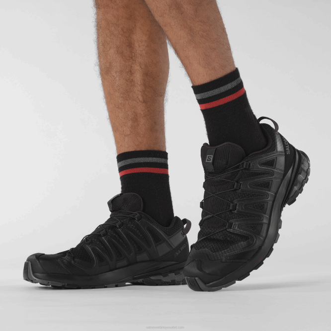 SalomonLF4H1474 erkek arazi koşu ayakkabısı - xa pro 3d v8 geniş siyah/mıknatıs