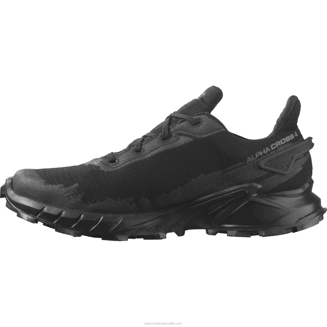 SalomonLF4H1475 erkek patika koşu ayakkabısı - alphacross 4 gore-tex siyah