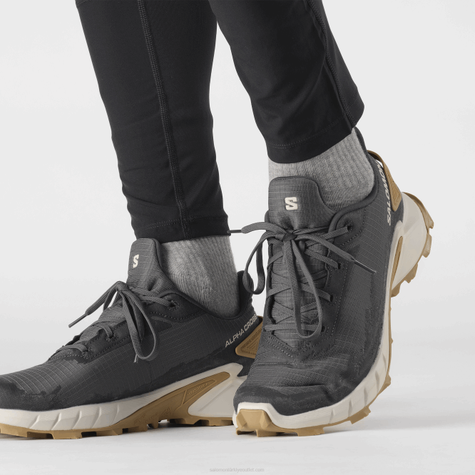 SalomonLF4H1483 erkek patika koşu ayakkabısı - alphacross 4 abanoz/yağmurlu gün/hayalet