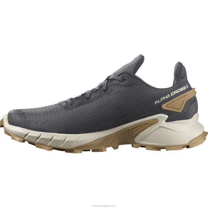 SalomonLF4H1483 erkek patika koşu ayakkabısı - alphacross 4 abanoz/yağmurlu gün/hayalet