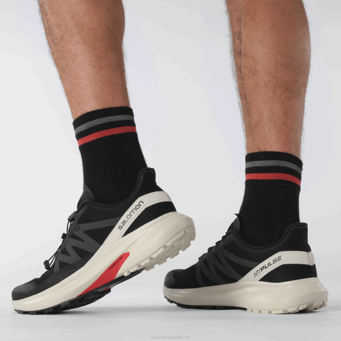 SalomonLF4H1485 erkek arazi koşu ayakkabısı - hypulse kara/yağmurlu gün