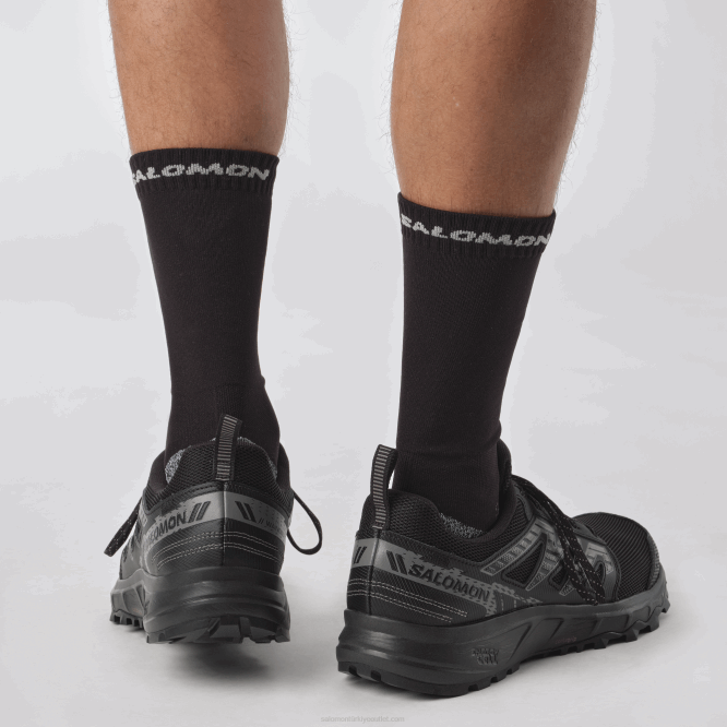 SalomonLF4H1486 erkek koşu ayakkabısı - dolaşmak siyah/kalaylı/don grisi