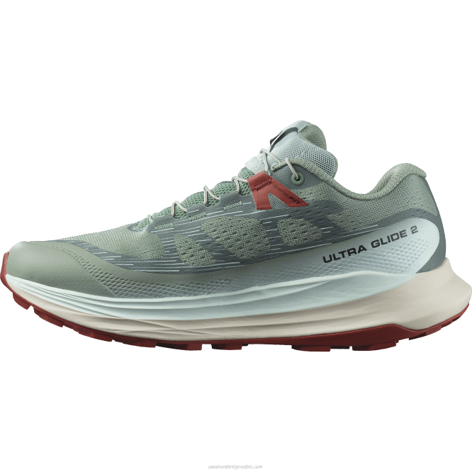SalomonLF4H1489 Kadın arazi koşu ayakkabısı - ultra glide 2 nilüfer yaprağı/ağartılmış aqua/acı sos