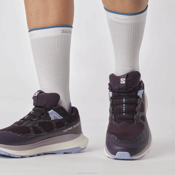 SalomonLF4H1490 Kadın arazi koşu ayakkabısı - ultra glide 2 itüzümü/vanilyalı buz/huzur