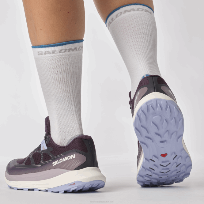 SalomonLF4H1490 Kadın arazi koşu ayakkabısı - ultra glide 2 itüzümü/vanilyalı buz/huzur