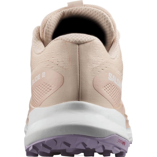 SalomonLF4H1492 Kadın arazi koşu ayakkabısı - ultra glide 2 ihale şeftali/orkide çiçek/beyaz