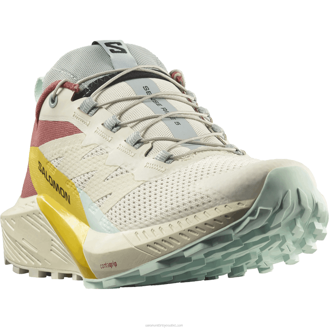 SalomonLF4H1497 Kadın arazi koşu ayakkabısı - sense ride 5 yağmurlu gün/acı sos/frezya