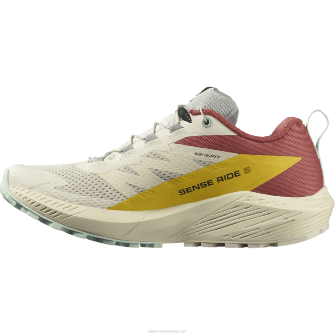 SalomonLF4H1497 Kadın arazi koşu ayakkabısı - sense ride 5 yağmurlu gün/acı sos/frezya