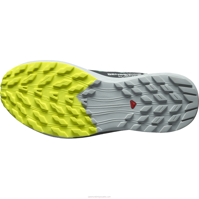 SalomonLF4H1502 Kadın arazi koşu ayakkabısı - sense ride 5 martina ltd biskay yeşili/hayalet/pembe glo