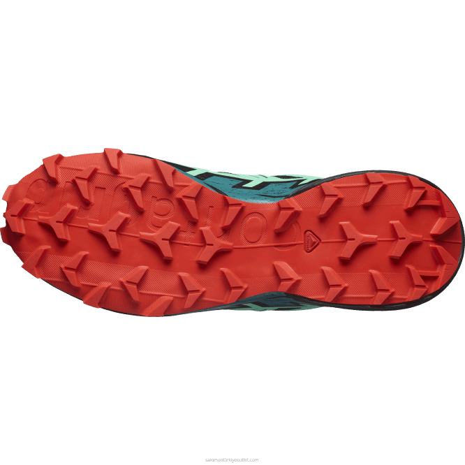 SalomonLF4H1503 Kadın arazi koşu ayakkabısı - speedcross 6 siyah/biskay yeşili/ateş kırmızısı