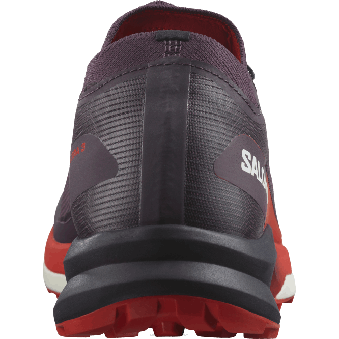 SalomonLF4H1508 Kadın arazi koşu ayakkabısı - s/lab ultra 3 erik mükemmel/ateş kırmızısı/beyaz