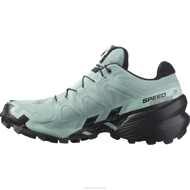 SalomonLF4H1517 Kadın arazi koşu ayakkabısı - speedcross 6 gore-tex akifer/siyah/yucca