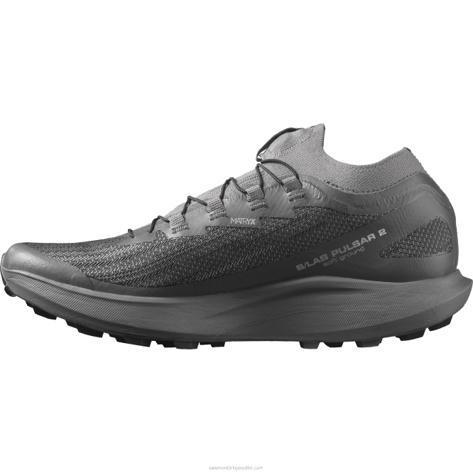 SalomonLF4H1518 Kadın arazi koşu ayakkabısı - s/lab pulsar 2 yumuşak zemin sessiz gölge/mıknatıs/siyah
