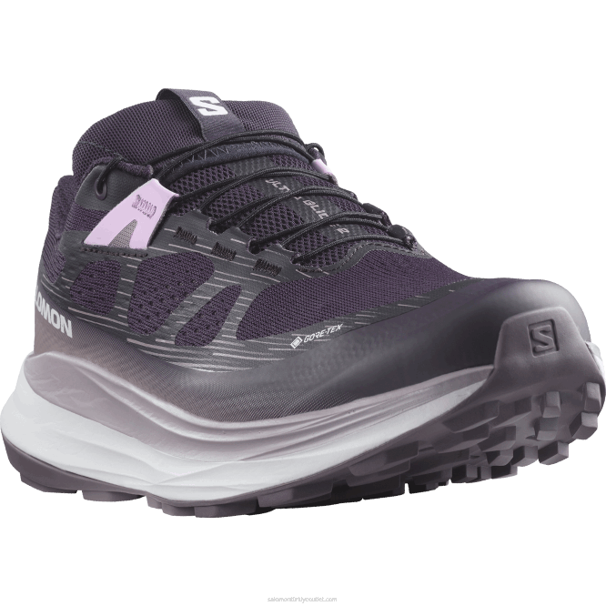 SalomonLF4H1520 Kadın arazi koşu ayakkabısı - ultra glide 2 gore-tex itüzümü/beyaz/ay manzarası
