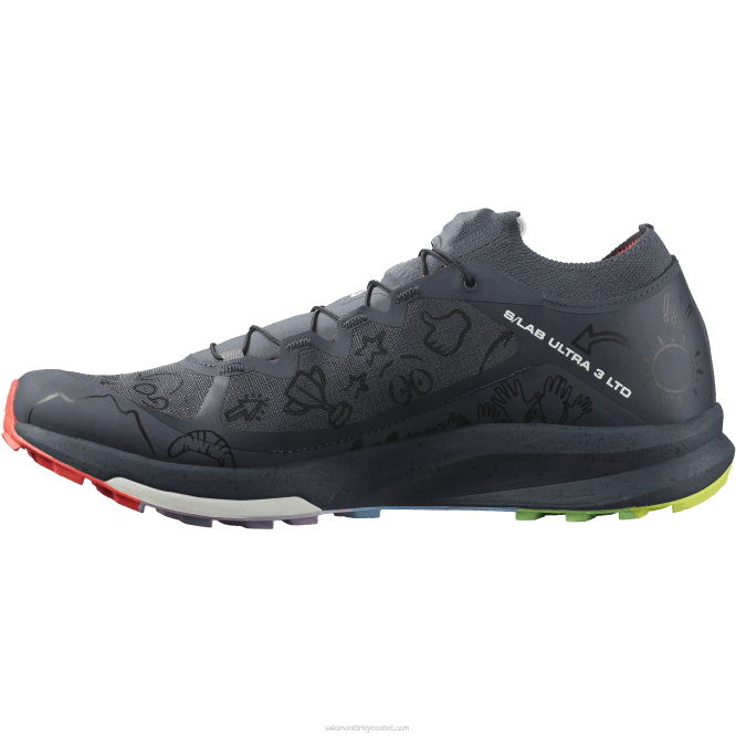 SalomonLF4H1524 Kadın arazi koşu ayakkabısı - s/lab ultra 3 sınırlı sayıda hindistan mürekkebi/ateşli mercan/siyah