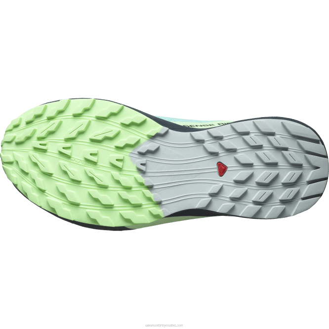 SalomonLF4H1528 kadın arazi koşu ayakkabısı - sense ride 5 gore-tex mavi parlaklık/yeşil kül/hindistan mürekkebi