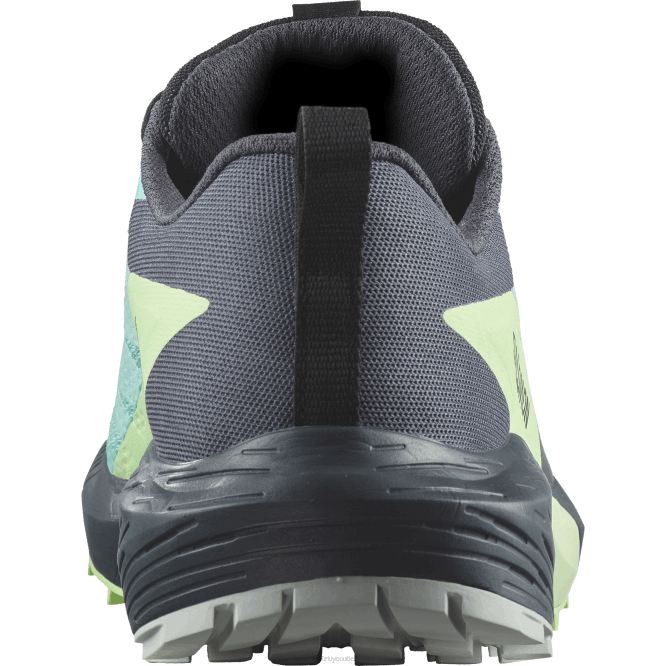 SalomonLF4H1528 kadın arazi koşu ayakkabısı - sense ride 5 gore-tex mavi parlaklık/yeşil kül/hindistan mürekkebi