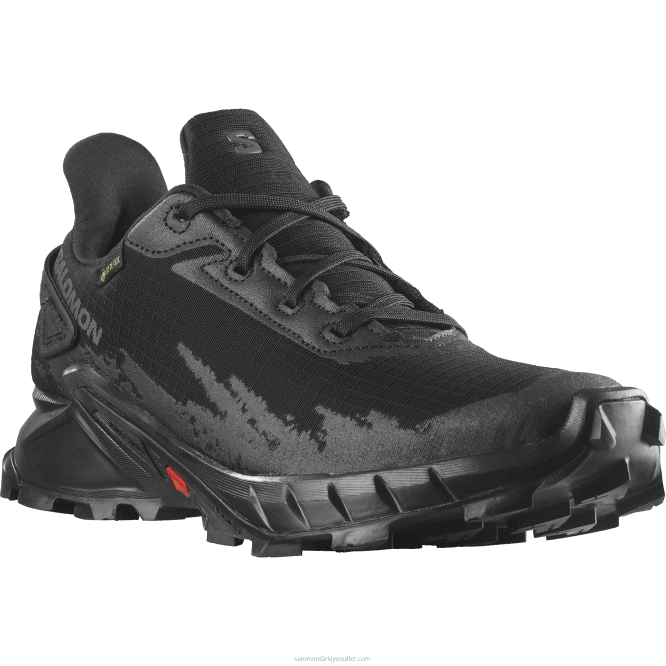 SalomonLF4H1530 kadın koşu ayakkabısı - alphacross 4 gore-tex siyah