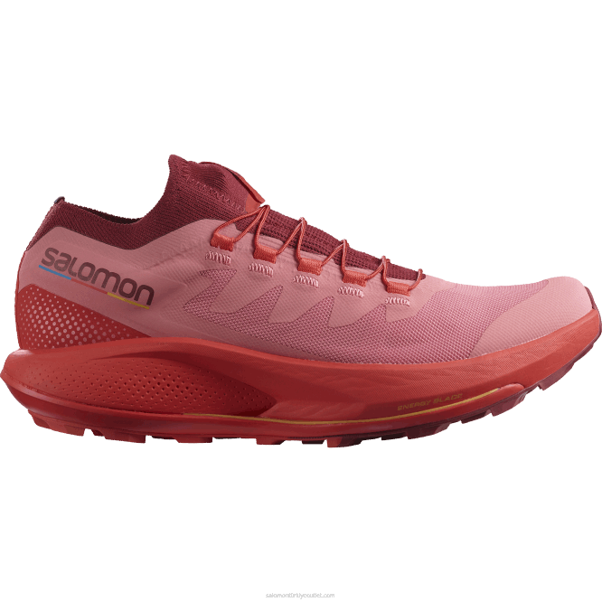 SalomonLF4H1533 kadın arazi koşu ayakkabısı - pulsar trail pro çay gülü/bisiklet kırmızısı/yanan turuncu