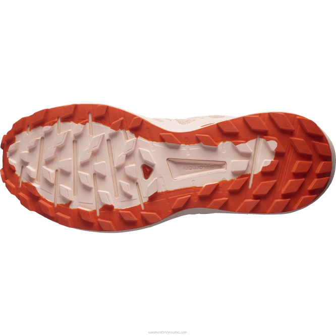 SalomonLF4H1536 Kadın arazi koşu ayakkabısı - sense ride 4 sirocco/şeftali keskin/kırmızı turuncu