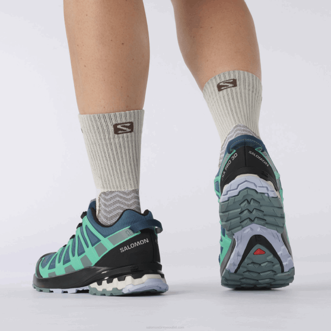 SalomonLF4H1539 Kadın arazi koşu ayakkabısı - xa pro 3d v8 gore-tex lejyon mavisi/asker/nane yaprağı