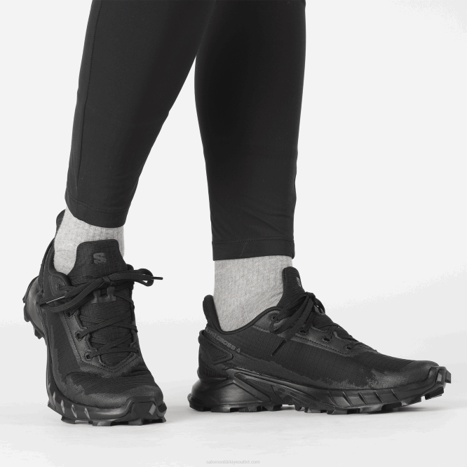 SalomonLF4H1540 kadın koşu ayakkabısı - alphacross 4 siyah