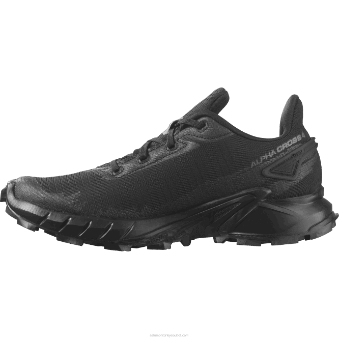 SalomonLF4H1540 kadın koşu ayakkabısı - alphacross 4 siyah