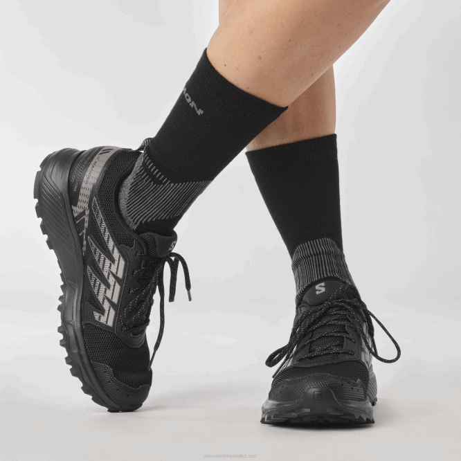 SalomonLF4H1546 kadın koşu ayakkabısı - dolaşmak siyah/erik yavru kedi/martı