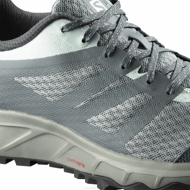 SalomonLF4H1547 kadın arazi koşu ayakkabısı - trailster 2 kurşun/fırtınalı hava/buzlu sabah
