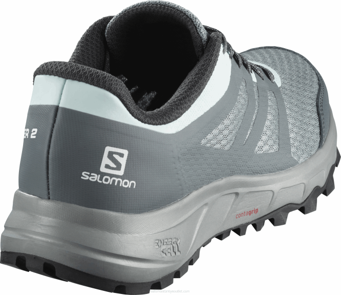 SalomonLF4H1547 kadın arazi koşu ayakkabısı - trailster 2 kurşun/fırtınalı hava/buzlu sabah