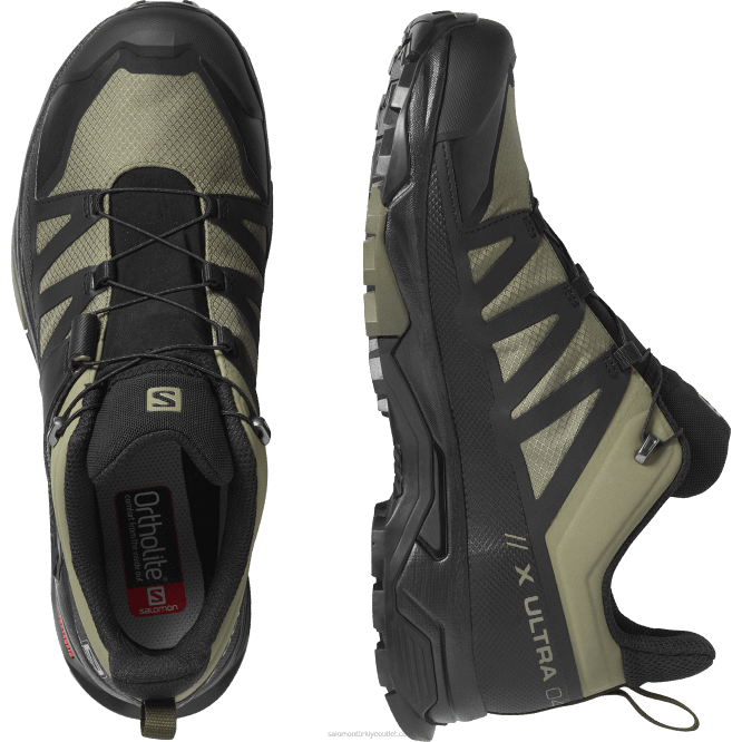 SalomonLF4H16 erkek yürüyüş ayakkabısı - x ultra 4 gore-tex derin liken yeşili/siyah/zeytin gecesi