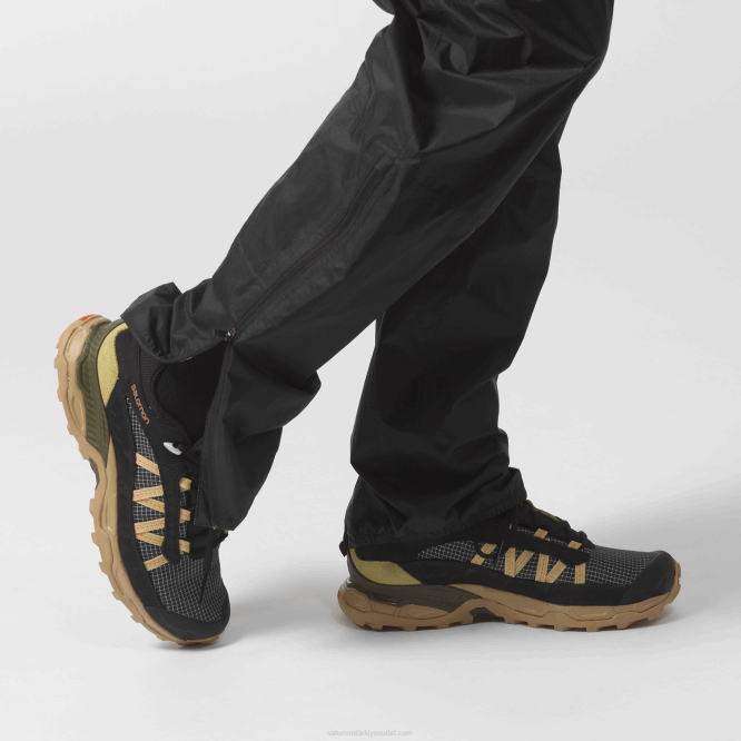 SalomonLF4H170 erkek spor ayakkabı - barınak alçak deri siyah/yosun/pırasa yeşili