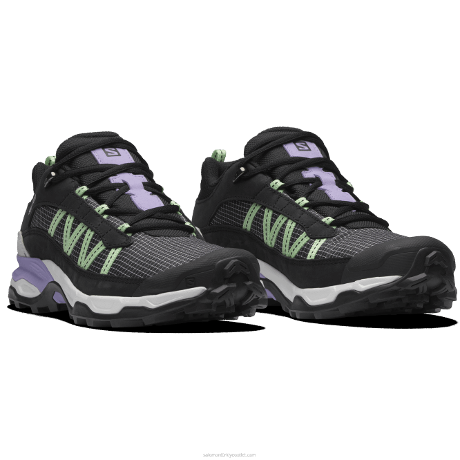 SalomonLF4H172 erkek spor ayakkabı - barınak alçak deri siyah/beyaz/patina yeşili