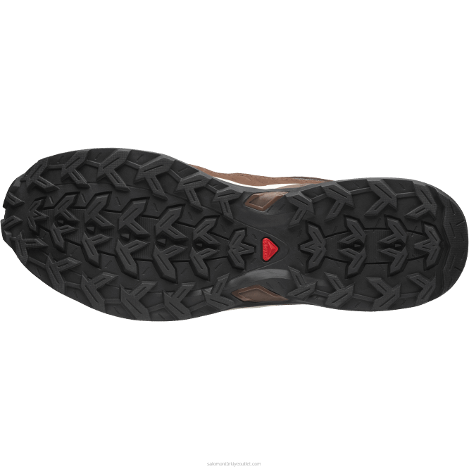 SalomonLF4H174 erkek spor ayakkabı - barınak alçak deri vanilyalı buz/çikolatalı fondan/sonbahar yaprağı