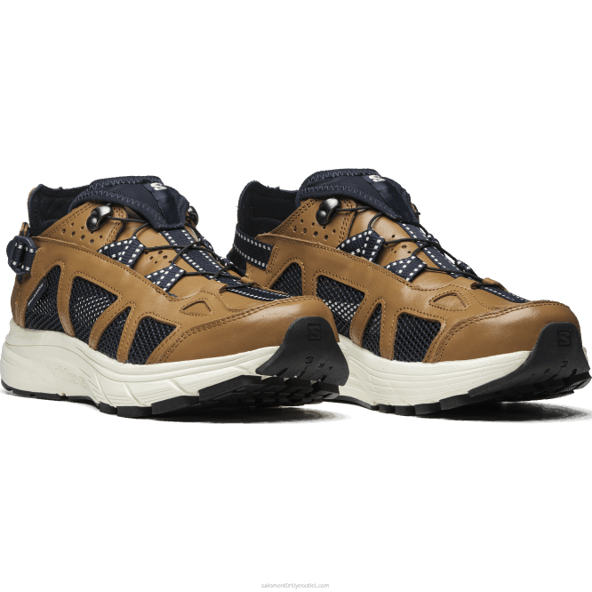 SalomonLF4H177 erkek spor ayakkabı - techsonic deri kauçuk/vanilyalı buz/koyu safir