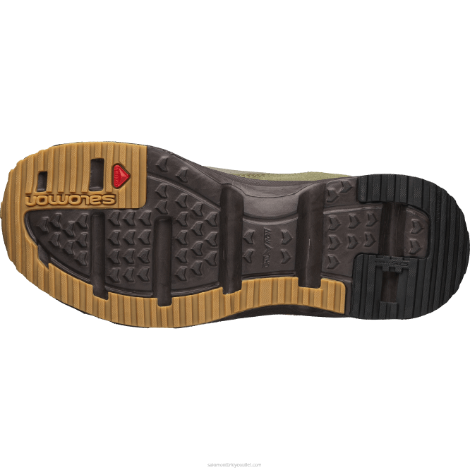 SalomonLF4H184 erkek spor ayakkabısı - normal stüdyolar için rahat rx yosun grisi/koyu liken yeşili/siyah kahve