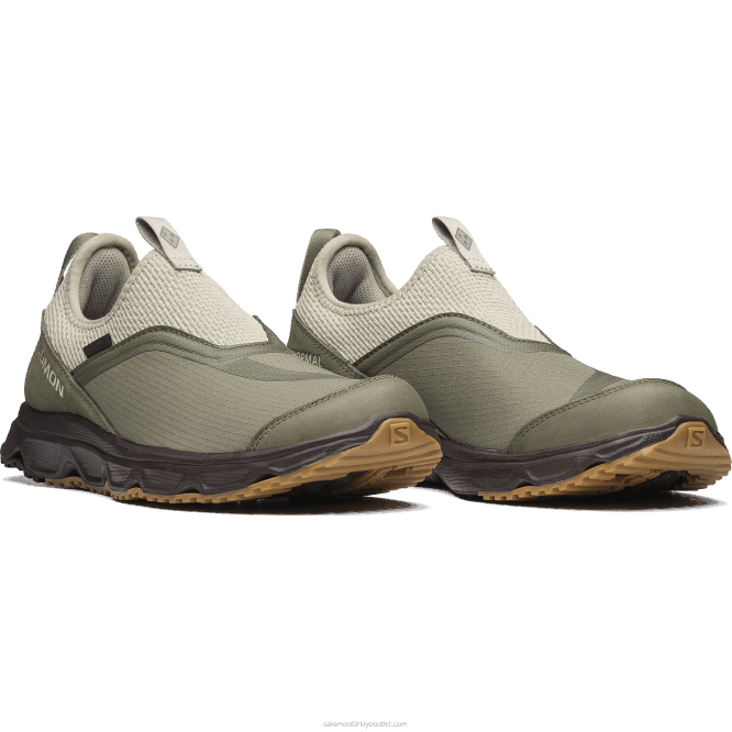 SalomonLF4H184 erkek spor ayakkabısı - normal stüdyolar için rahat rx yosun grisi/koyu liken yeşili/siyah kahve