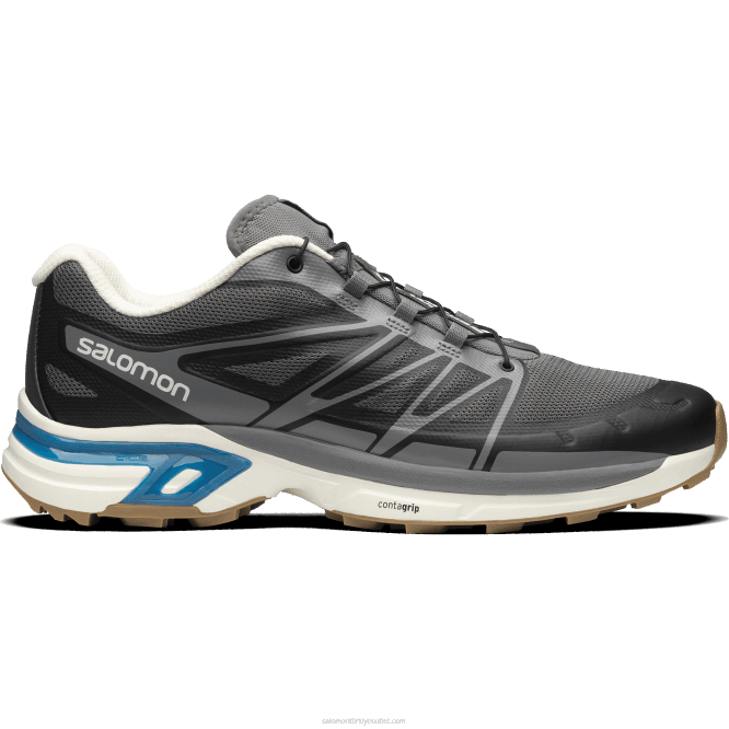 SalomonLF4H191 erkek spor ayakkabı - xt-wings 2 sessiz gölge/vanilyalı buz/mavi aster