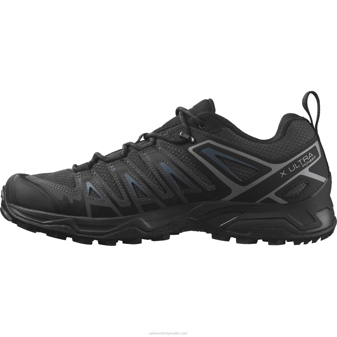 SalomonLF4H21 erkek yürüyüş ayakkabısı - x ultra pioneer aero siyah/abanoz/mavi küller