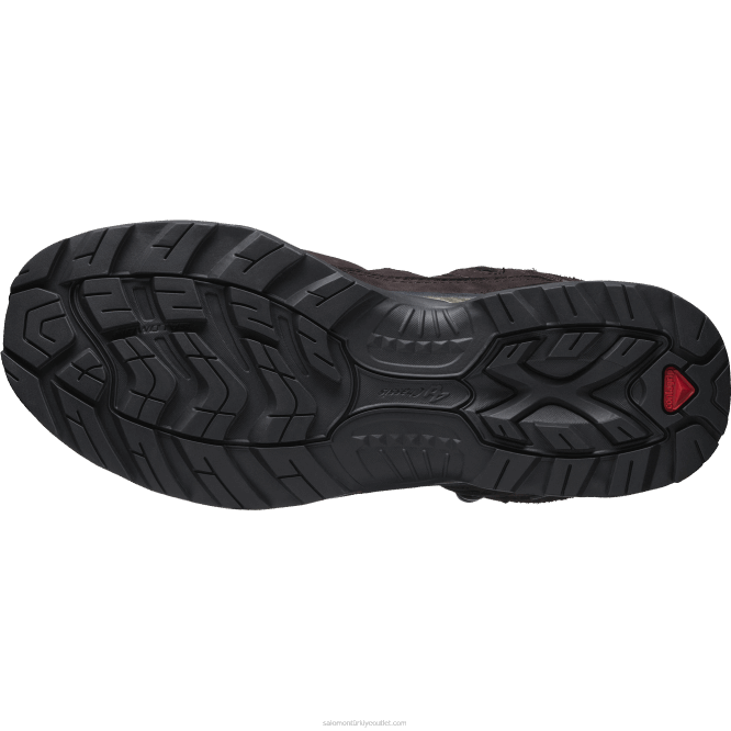 SalomonLF4H213 erkek spor ayakkabı - quest 3 4d gore-tex çikolata erik/siyah