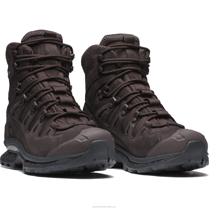 SalomonLF4H213 erkek spor ayakkabı - quest 3 4d gore-tex çikolata erik/siyah