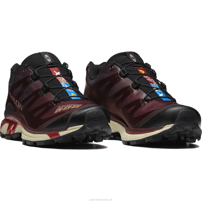 SalomonLF4H219 erkek spor ayakkabı - xt-4 bitter çikolata/mocha mus/ateş kırmızısı