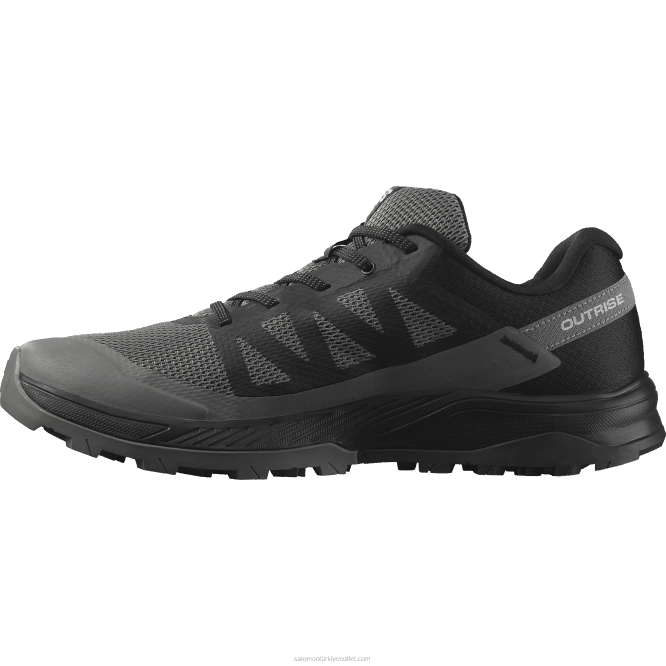 SalomonLF4H22 erkek yürüyüş ayakkabısı - outrise siyah/kalaylı