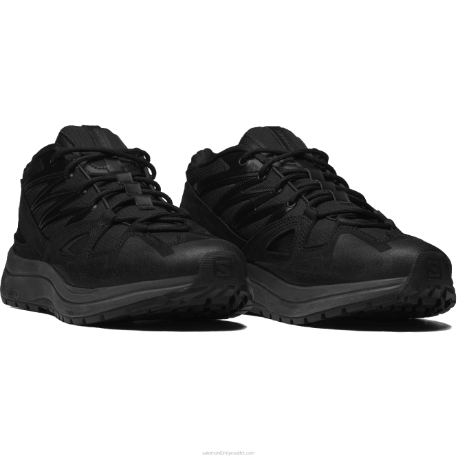 SalomonLF4H220 erkek spor ayakkabı - odyssey 1 deri gelişmiş siyah/abanoz