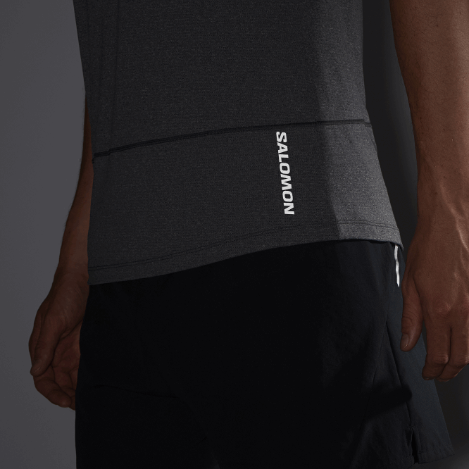 SalomonLF4H229 erkek atleti - çapraz koşu derin siyah/melanj