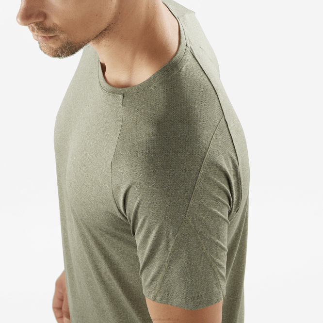 SalomonLF4H237 kısa kollu erkek tişörtü - çapraz koşu üzüm yaprağı/funda