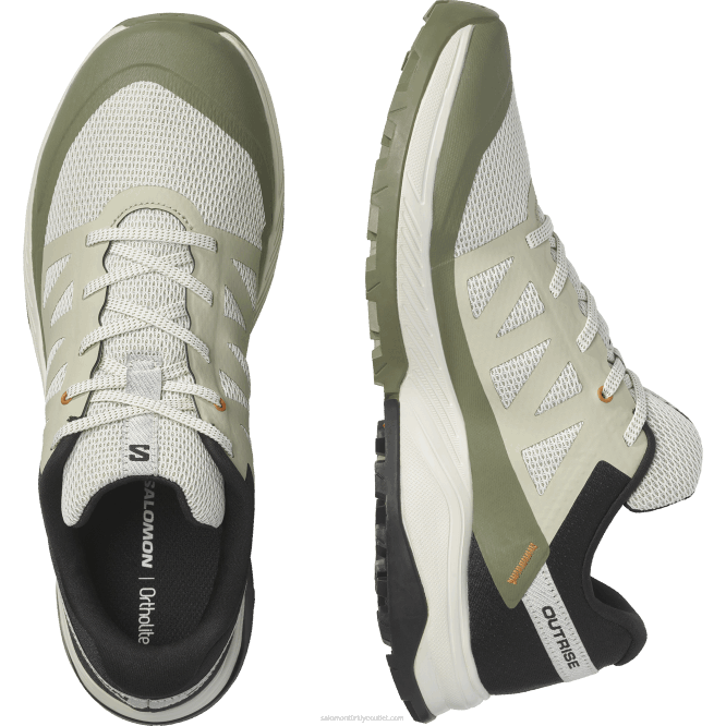 SalomonLF4H24 erkek yürüyüş ayakkabısı - outrise yosun grisi/koyu liken yeşili/badem şekeri