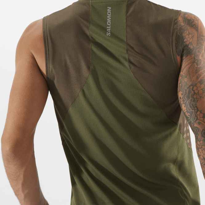 SalomonLF4H242 erkek atleti - sense aero üzüm yaprağı/koyu yeşil