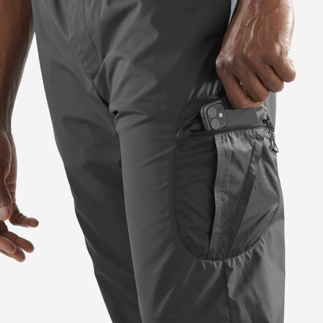 SalomonLF4H247 erkek pantolonu - donatmak koyu siyah/beyaz