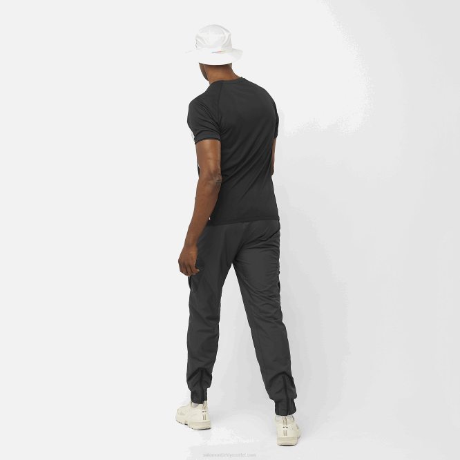 SalomonLF4H247 erkek pantolonu - donatmak koyu siyah/beyaz